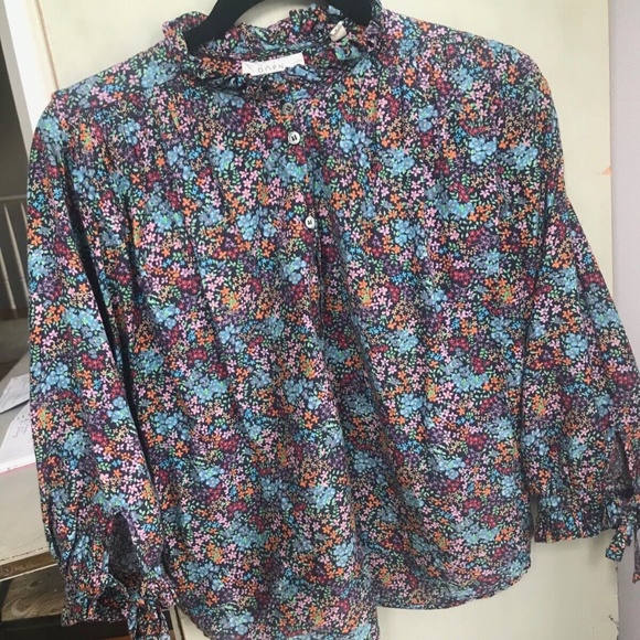 Doen Rose Blouse in Navy Lady Bird Floral XS - Picture 8 of 9